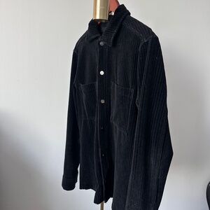 Black Corduroy Overshirt